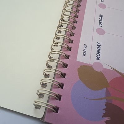 Wire O Binding Desk Pad Calendar Offset Printing Weekly / Monthly Calendar Planner