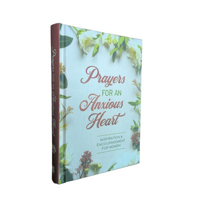Prayers For An Anxious Heart Customized Smyth Sewn Matte Lamination Christian Novel Book Printing With Spot UV Finish
